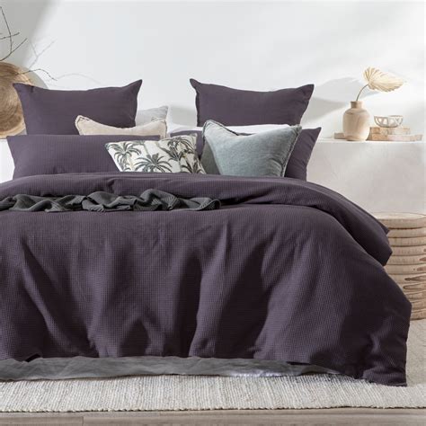 Habitat Emerson Dark Purple Quilt Cover Set Dark Purple Queen Bed Quilt ...