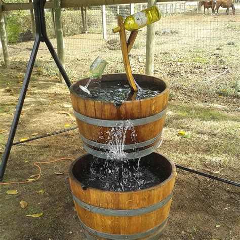 Barrel Garden Fountains