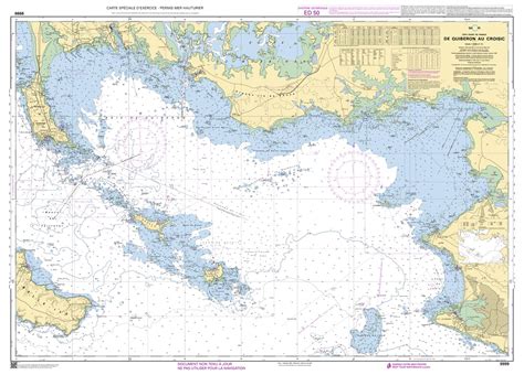 Nautical chart Shom 9999 Carte Spéciale d Exercice Permis Mer Hauturier