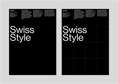 Swiss Style Poster Grid System And Style Sheets Layout Example