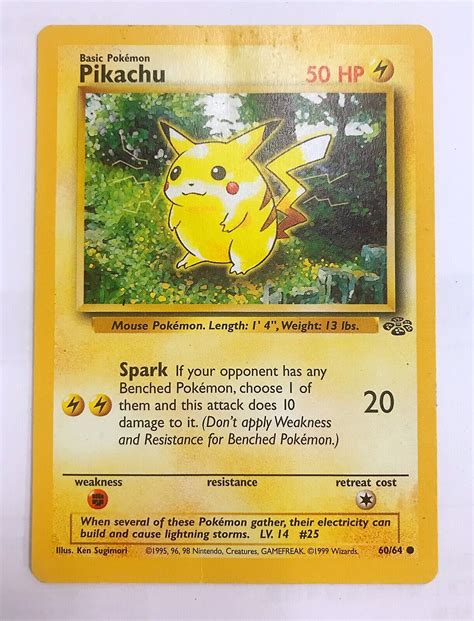 Pikachu Pokemon Card Original Great Condition Hp Near