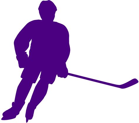 Hockey Player Silhouette Free Vector Silhouettes