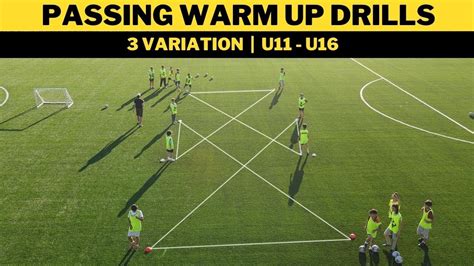 Passing Warm Up Drills For Soccer Football 3 Variation U11 U16