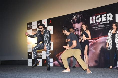 Ananya Panday Vijay Deverakonda Ranveer Singh And Others At Liger