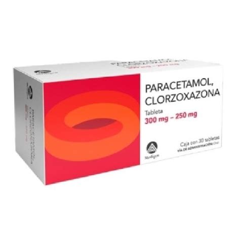 PARACETAMOL CLORZOXAZONA 300MG 250MG TABS C 30 MVE