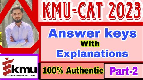 KMU CAT 2023 1st Test Keys With Explanation Part 2 100 Correct