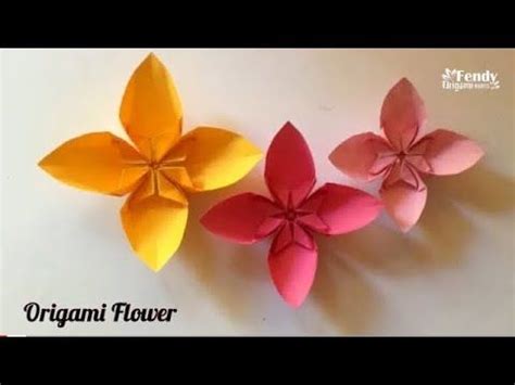 Origami Petal Flower Origami Origami Flowers Square Paper