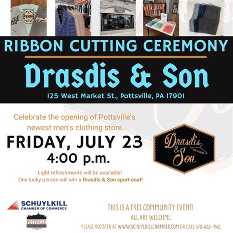 Ribbon Cutting Ceremony Drasdis And Son Growth Zone Schuylkill Chamber