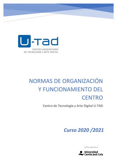 Pdf Normas De Organizaci N Y Funcionamiento Del Centro El Centro