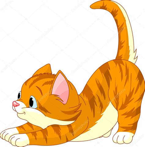 Cute red hair Cat stretching — Stock Vector © Dazdraperma #3186246