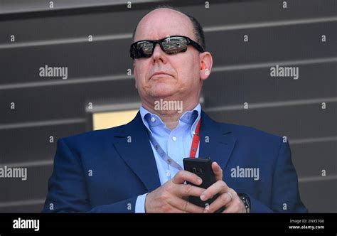 Prince Albert II of Monaco looks the qualifying session at the Monaco ...