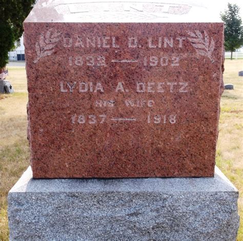 Lydia Ann Deetz Lint 1837 1918 Find A Grave Memorial