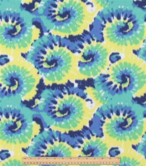 Green Tie Dye Swirl Blizzard Fleece Fabric Joann