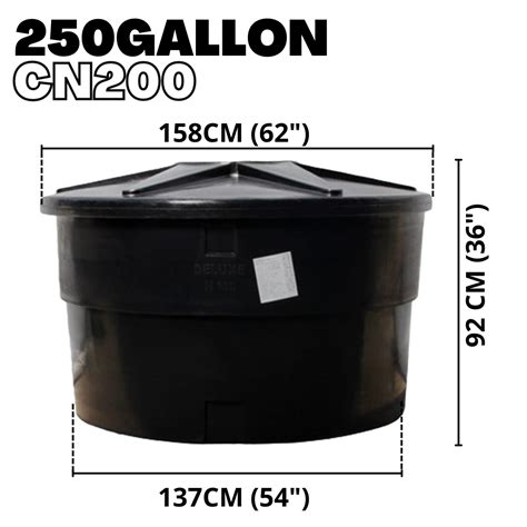 250gallon Cn200 Polyethylene Pe Tank Round Type Water Tank 250 Gallon