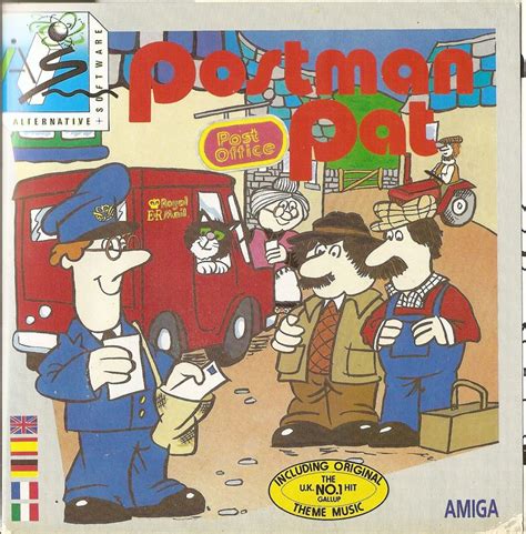 Postman Pat (1989) Amiga box cover art - MobyGames