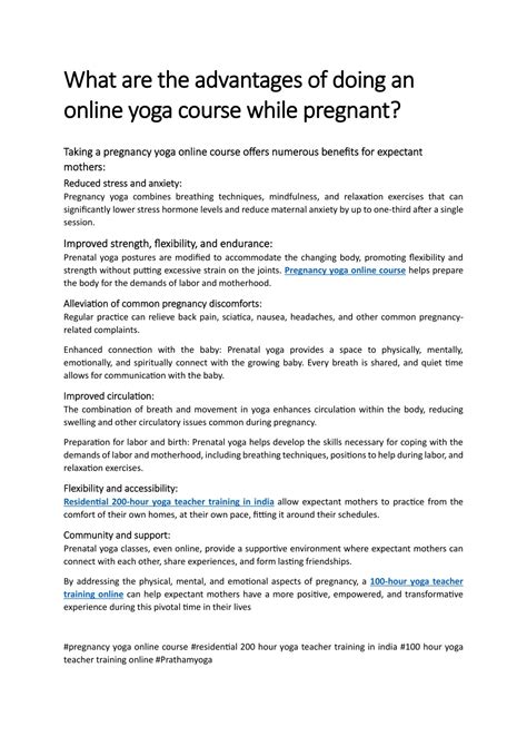 Ppt What Are The Benefits Of Taking A Pregnancy Yoga Online Course