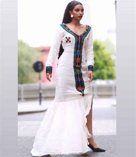 Handwoven Habesha Dress Modern Habesha Kemis Ethiopian Traditional Dre