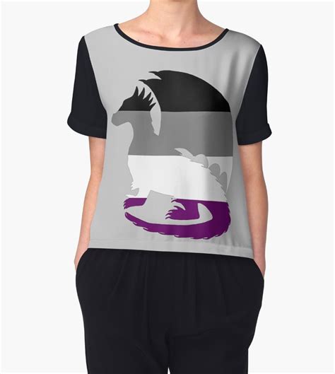 Ace Pride Dragon Silhouette Chiffon Top For Sale By Shaneisadragon