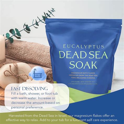 Dead Sea Bath And Foot Soak With Eucalyptus Magnesium Bath Salt Flakes Buy Dead Sea Products