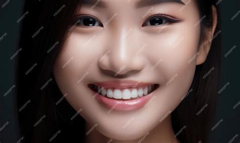 Premium Ai Image Perfect Healthy Teeth Smile Of A Young Asian Woman