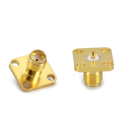 SMA Female Pcb Mount Connector With 4 Hole Flange Vinstronics High