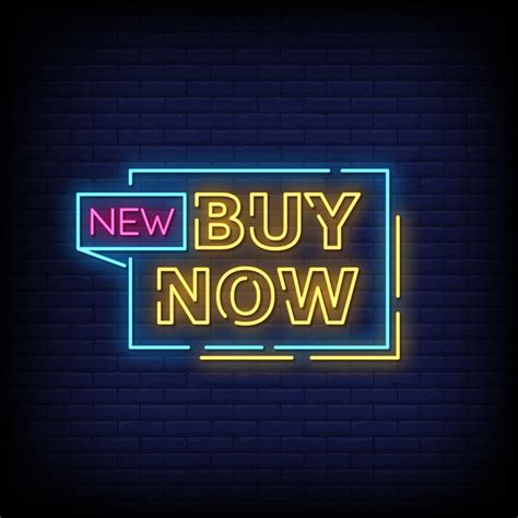 Buy Now Neon Signs Style Text Vector 2413737 Vector Art At Vecteezy