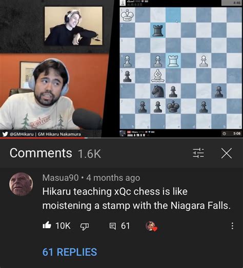 Grand Master Hikaru Teaching Xqc To Play Chess 9gag