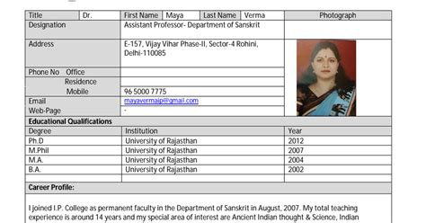 CV Dr Maya Verma Pdf Google Drive