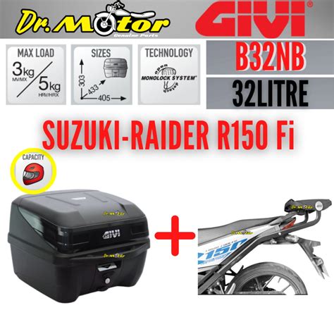 Suzuki Raider R Fi R Givi Hrv Heavy Duty Monorack Mono Rack J