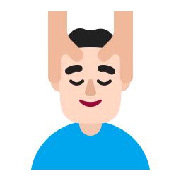 Man Getting Massage Flat Light Icon Fluentui Emoji Flat Iconpack