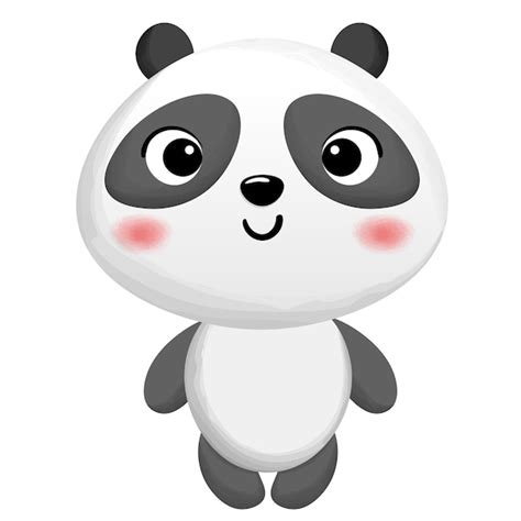 Lindo panda de dibujos animados vector ilustración iconos de osos