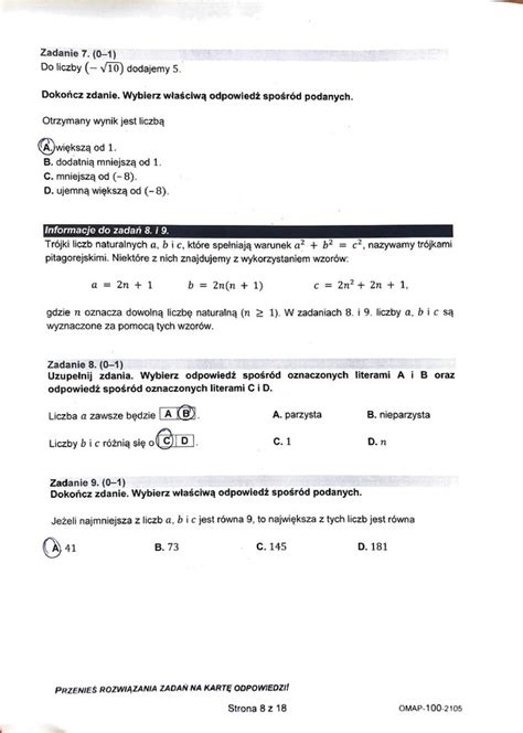 Egzamin Smoklasisty Arkusze Cke I Odpowiedzi Z Matematyki Rmf