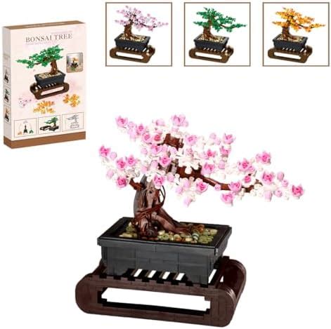 Cherry Blossom Tree Building Set 3 In 1 Sakura Bonsai DIY Plant Model