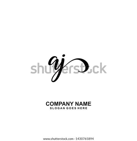 Aj Initial Handwriting Logo Vector Stock Vector Royalty Free