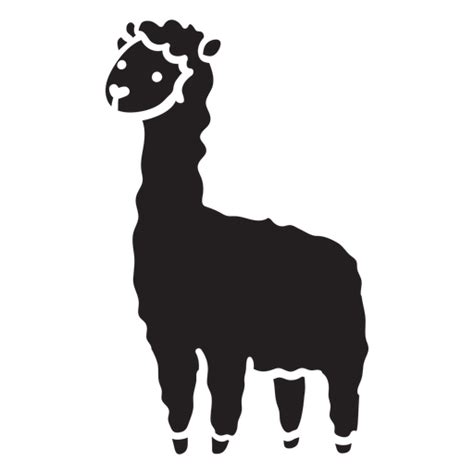 Diseño Png Y Svg De Linda Silueta De Perfil De Pie De Llama Para Camisetas