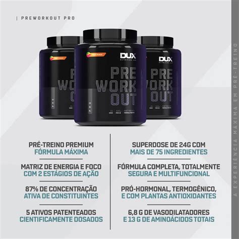 Pré Treino Pre Workout Pro Pre Treino Dux Nutrition 600g