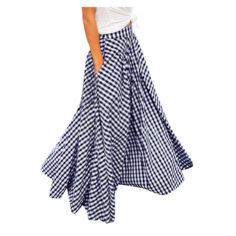 Gzwyht Maxi Skirt Fall Skirts Womens Summer Boho Flowy Swing Tiered A