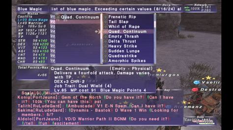 Ffxi Blue Mage Spell Sets Youtube