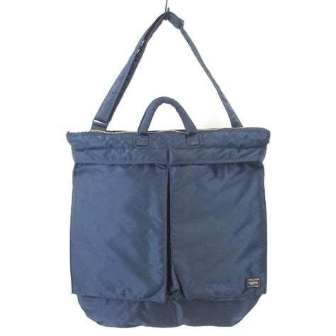 美品 Porter ポーター 2wayヘルメットバッグ タンカー 622 78332 Tanker ネイビー トート ショルダーバッグ