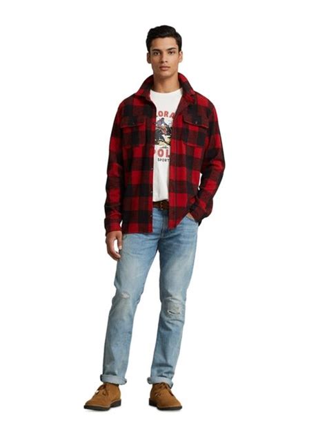 Buy POLO RALPH LAUREN Men S Plaid Knit Flannel Workshirt Online