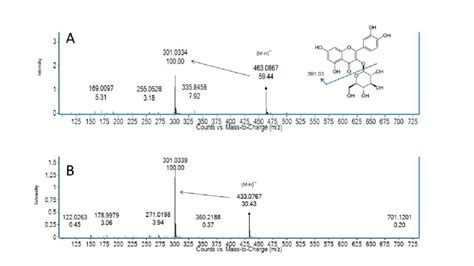 Msms Spectra Typical Fragments For Quercetin Hexoside Download Scientific Diagram