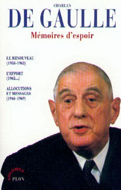 Mémoires d Espoir Volume Plon tome 3 L esprit de la Vè République