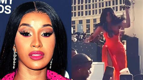 Cardi B Throws Microphone At A Fan Who Throws Water On Her Latto Goes