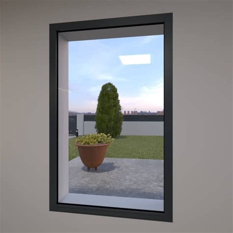 Ventana Fija En Aluminio Rectangular Con Punto De Ruptura Térmica A Medida