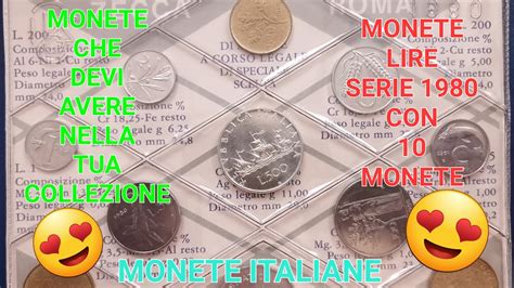 MONETE LIRE SERIE ANNUALE DEL 1980 CON MEDAGLIA E CON 500 LIRE IN