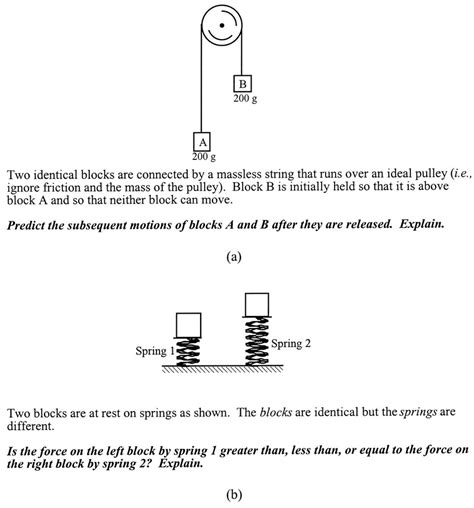 Mechanical equilibrium problems. a The Atwood's machine problem. b The... | Download Scientific ...