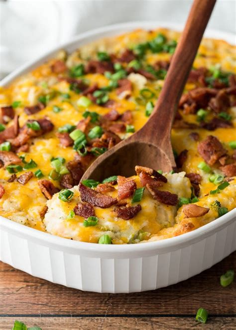 Loaded Broccoli Cheese Mashed Potato Casserole I Wash You Dry