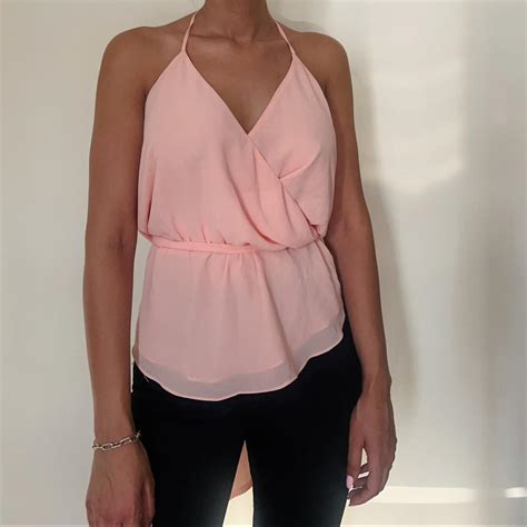 Pink Halter Neck Naked Zebra Worn A Few Times Depop