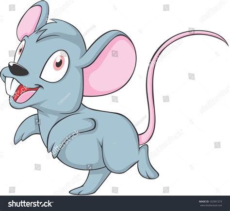 Happy Mouse Cartoon Stock Vector Illustration 102991373 : Shutterstock