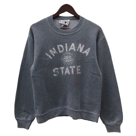 Vintage Indiana State Crewneck Mens Fashion Coats Jackets And